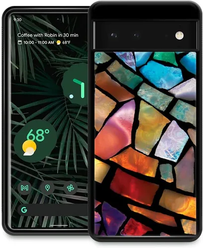 Miniatura 8 de ZHEGAILIAN Funda compatible con Google Pixel 7, diseño de esqueleto de encaje gótico victoriano, diseño de esqueleto de silicona suave, TPU
