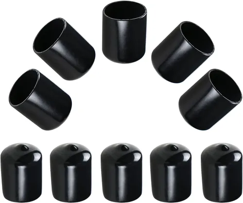 Miniatura 7 de Cubierta de tapa de extremo redondo de goma de 0.59 pulgadas (0.591 in), protectores de rosca de tornillo de PVC flexible de tubería de tubería
