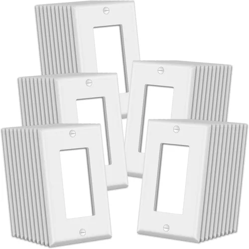 Miniatura 12 de CML Placas Decorativas de Pared, Paquete de 50 Cubiertas para Receptáculos de Toma de Corriente, Placas de Interruptor de 1-Gang, Tamaño Estándar