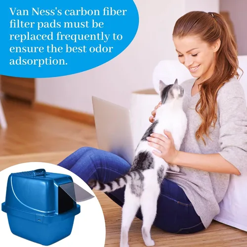Miniatura 5 de Paquete de 10 filtros de repuesto para caja de arena para gatos, insertos de filtro de olor de carbón activado, compatible con bandeja para gatos