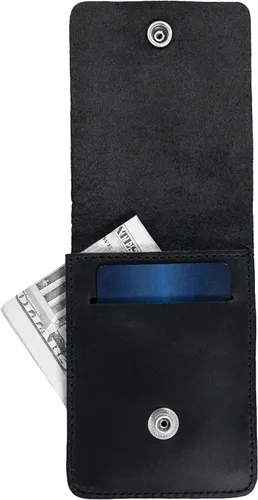 Miniatura 24 de Hide & Drink, Cartera vertical con bolsillo frontal con ranura para tarjetas, almacenamiento compacto para billetes, tarjetero, cuero de grano
