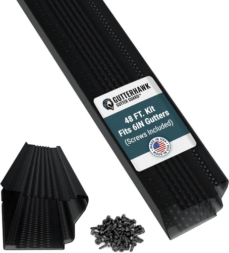 Miniatura 10 de GUTTERHAWK Protector de Canalones Totalmente de Aluminio Color Blanco Paquete de Muestra – 5 pulg. y 6 pulg. (6 pulg. de Largo) Apto para Bricolaje