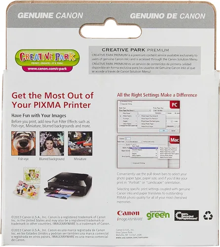 Miniatura 4 de Canon PGI-250/CLI-251 con papel fotográfico, 50 hojas PGI-250XL, color negro, paquete doble compatible con impresoras MG6320, iP7220 y MG5420