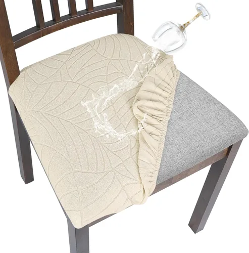 Miniatura 18 de SearchI Fundas de Asiento para Sillas de Comedor Elásticas con Estampado Juego de 6 Fundas de Asiento de Silla, Protector de Cojín de Silla Tapizada