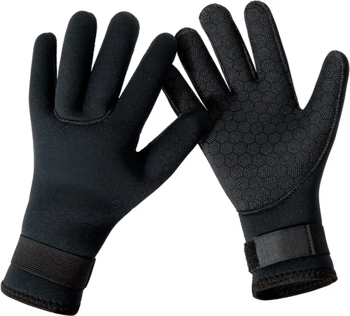Miniatura 9 de Guantes de neopreno de 0.118 pulgadas (0.118 in), guantes térmicos antideslizantes para hombres y mujeres, esnórquel, esquí acuático, natación