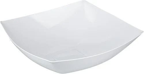 Miniatura 22 de Restaurantware Moderna - Cuencos de plástico de lujo de 8 onzas, 10 cuencos cuadrados desechables para ensalada, duraderos y resistentes