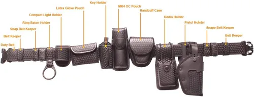 Miniatura 3 de Cinturón táctico de 10 en 1 para policía, equipo de seguridad, cinturón modular de aplicación de la ley con bolsillos Grande