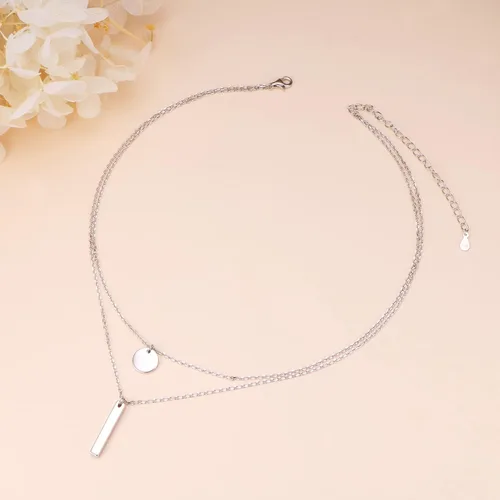 Miniatura 3 de Gargantilla ajustable de plata de ley S925 con colgante, joyería para mujeres y niñas.