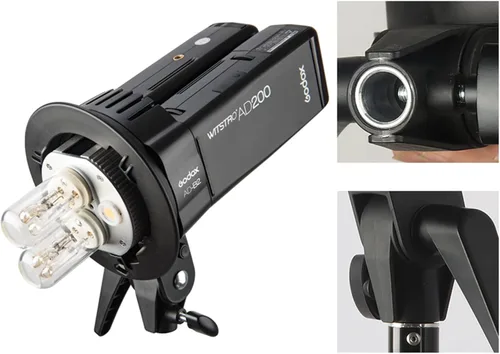Miniatura 2 de Godox AD-B2 - Cabezal de luz de doble tubo tipo S Bowens Mount Flash Soporte de cabeza doble para instalar 2 flashes de bolsillo Godox AD200
