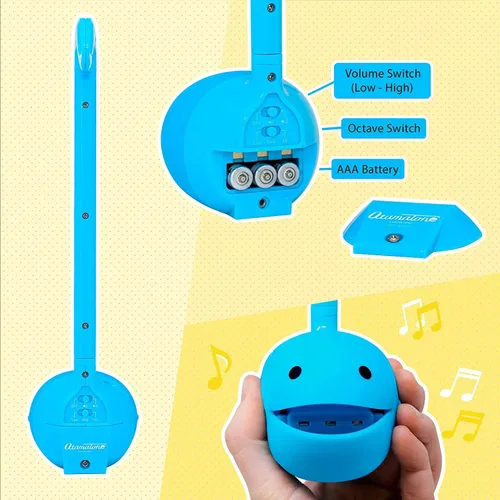 Miniatura 2 de Otamatone Negro + Azul Instrumento Musical Electrónico Sintetizador Portátil Set Coleccionista Deluxe + Regular 2 Pc Set