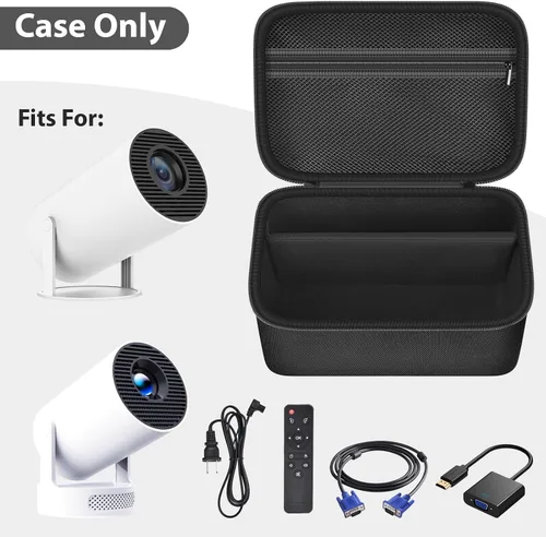 Miniatura 2 de Funda de proyector mejorada compatible con Magcubic HY300Pro+ / HY300PRO para ENUOSUMA HY300 ULTRA para proyector portátil Alwtniet 4K 1080P, Negro
