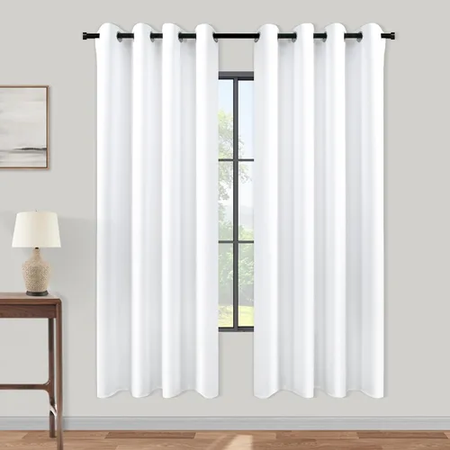 Miniatura 204 de Cortinas opacas de 72 pulgadas extra anchas para dormitorio, puerta corrediza de vidrio y patio, 2 paneles con ojales para oscurecer ventana grande