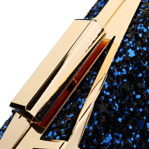 Miniatura 4 de Bolsa de acrílico para mujer, con lentejuelas, multicolor, geométrico, para novia, graduación, boda, fiesta, bolso, Negro, talla única