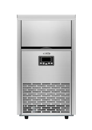 KoolMore Máquina de hacer hielo comercial de 18 pulgadas, hielo creciente de 100 libras/24 horas, almacenamiento de 30 libras, bajo encimera o