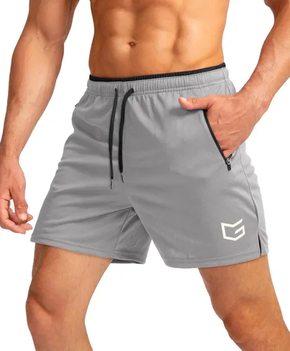 Miniatura 10 de G Gradual Pantalones cortos de correr para hombre con bolsillos con cremallera, secado rápido, gimnasio, atletismo, entrenamiento, pantalones cortos