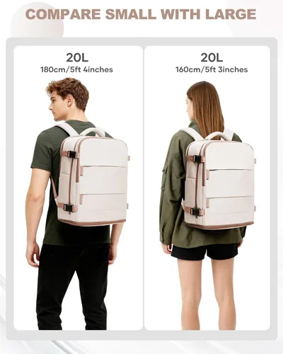 Miniatura 7 de coowoz Mochila grande de viaje para mujeres y hombres, mochila de transporte, mochila para senderismo impermeable para deportes al aire libre