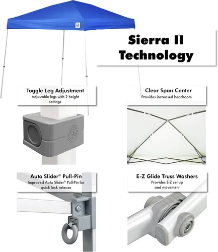 Miniatura 6 de Toldo E-Z UP, Sierra II, Azul
