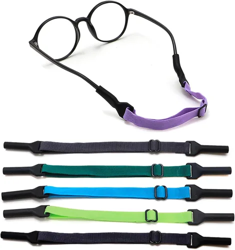 Correa ajustable para lentes para niños, 5 correas sin cola, correa de soporte para lentes para niños y niñas Varios colores 1