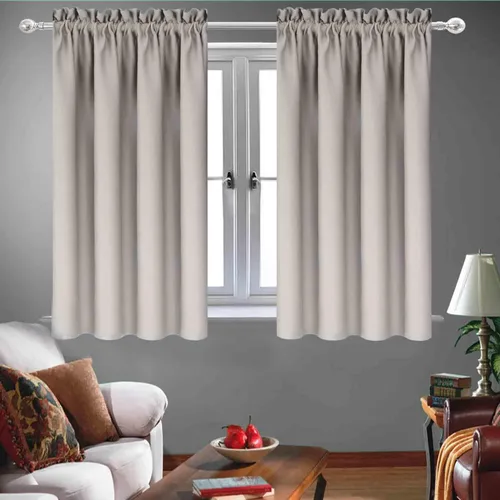 Miniatura 73 de Cortinas de cocina negras Ladity - 2 paneles de cortinas cortas opacas, 36 pulgadas, privacidad, niveles de café, cortinas de granja para ventana