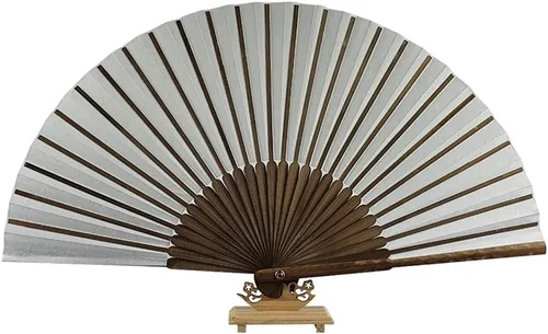 Miniatura 3 de ] Ventilador plegable de mano O-juk-sseon - Ventilador de tradición coreana Ventilador plegable de papel coreano con marco de bambú, ventilador Bambo