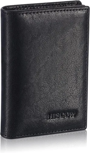 Miniatura 14 de Funda de piel para tarjetas de visita para hombres y mujeres, piel de becerro italiana Café