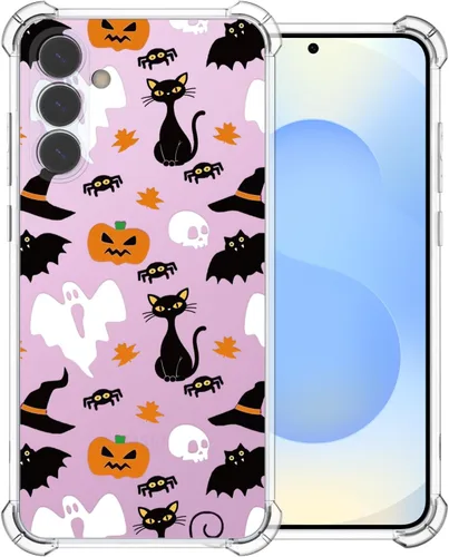 Miniatura 38 de Funda transparente de Halloween para Google 6a, con patrón de fantasma, funda protectora de TPU suave, delgada, a prueba de golpes, para niños
