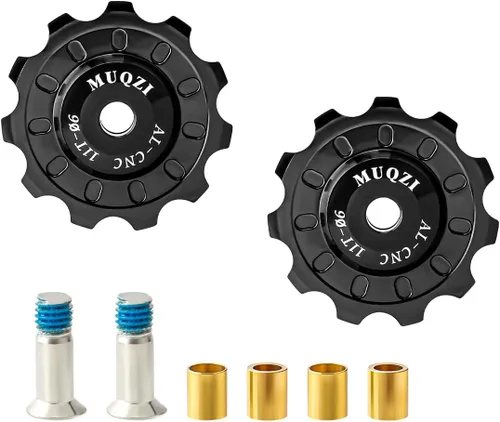 11T/12T/13T - Polea de cambio trasero para bicicleta, rodamiento tensor, juego de polea de rueda de jockey para bicicletas de montaña MTB, Negro-11T