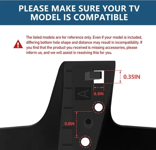 Miniatura 2 de WISINY Patas de repuesto para TV LG de 49, 50, 55 pulgadas, compatibles con patas de TV LG, repuesto 49UJ6300 49UM7300 49UN6900 50UK6300BUB 50UK6500