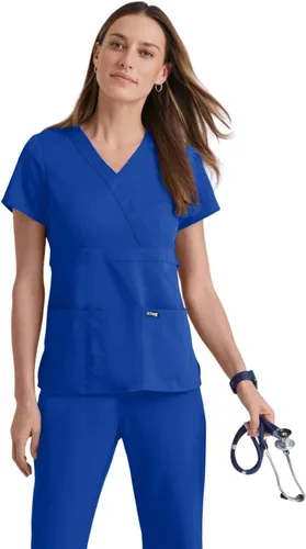 Miniatura 8 de Grey's Anatomy Signature - Camiseta de uniforme para mujer (talla grande, 3 bolsillos)
