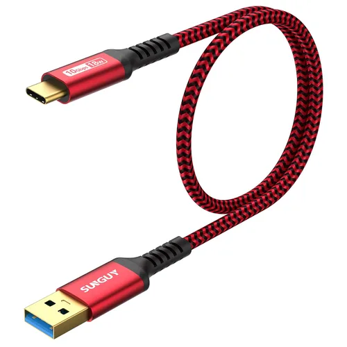 Miniatura 9 de SUNGUY Cable USB C para Android Auto de 10 Gbps, 1.5 pies 3A USB 3.1 Gen 2, carga rápida y transferencia de datos, cable USB C CarPlay, compatible