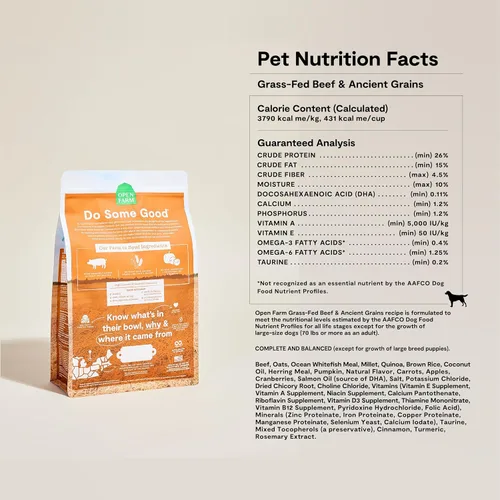 Miniatura 6 de Open Farm - Alimento seco para perros con cerdo y granos ancestrales, receta de cerdo criado de forma humanitaria con granos sanos, sin saborizantes