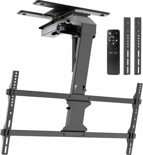 Miniatura 10 de VIVO Soporte eléctrico abatible y giratorio para TV de techo para pantallas de 37 a 70 pulgadas, soporte VESA de techo plano motorizado grande