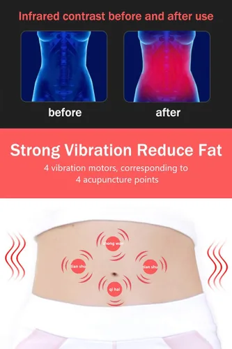Miniatura 6 de Cinturón Eléctrico Adelgazante con Calor-con Función de Compresa Caliente y Vibración-Calentamiento de Círculo Completo 360°-Ayuda a Aliviar