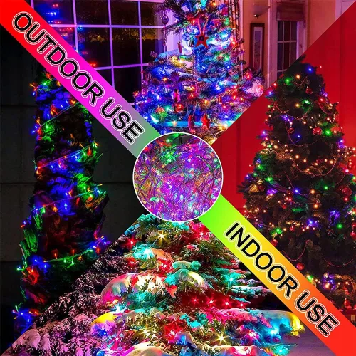 Miniatura 3 de Cadena de luces LED brillo mágico. Luces decorativas 200 LED 65.6 pies con modos multiintermitentes, controlador para la habitación de los niños