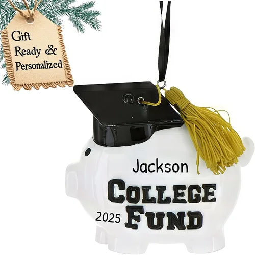 Miniatura 15 de Adornos de graduación personalizados 3D de la clase de 2025, adornos de árbol personalizados para 2025, regalos de graduación personalizados