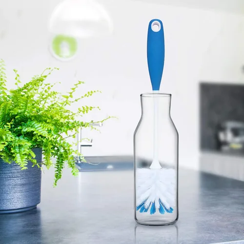 Miniatura 7 de Paquete de 2 cepillos de limpieza de botellas de mango largo, limpiador de botellas de agua para lavar cristalería, decantador de vino, vaso Hydro