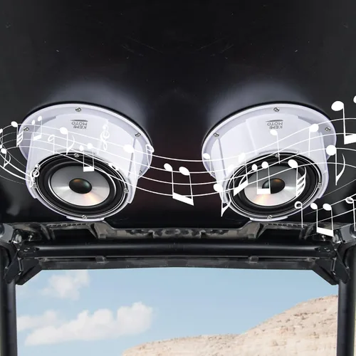 Miniatura 8 de KEMIMOTO 2 cajas de altavoces en ángulo, universales para altavoces de 6.5 pulgadas, compatibles con UTV, caravanas, automóviles, barcos, maleteros