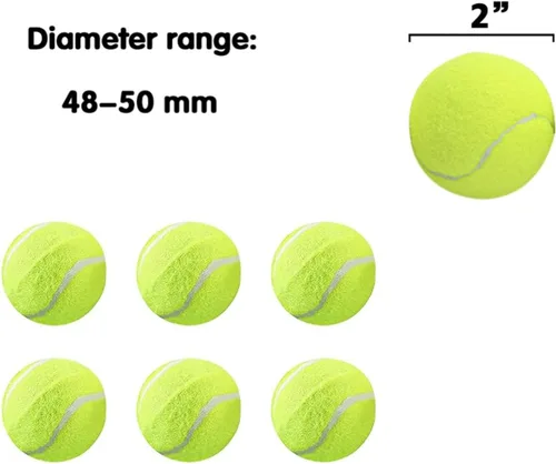 Miniatura 2 de MEKAPLE Paquete de 6 pelotas de tenis mini para jugar con mascotas, pelotas de tenis de 2 pulgadas para entrenamiento de perros pequeños, pelotas