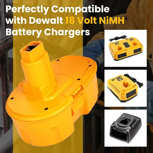 Miniatura 5 de Paquete de 2 baterías de repuesto de 18 V 3.6Ah DC9098 DC9099 para batería Dewalt de 18 V DC9096 DC9098 DC9099 DW9095 DW9096 DW9098 DE9038