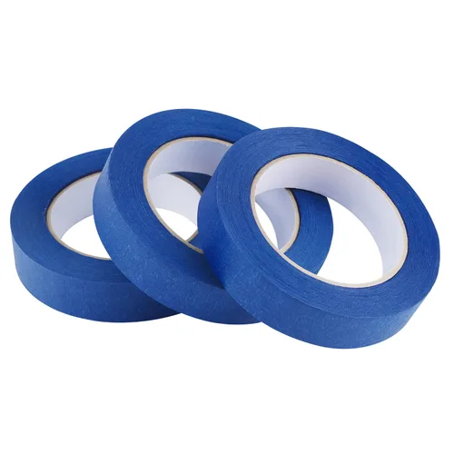 Miniatura 10 de Lichamp 10 cintas azules para pintores de 1 pulgada, paquete múltiple de cinta adhesiva azul, 1 pulgada x 55 yardas x 10 rollos (550 yardas en total)