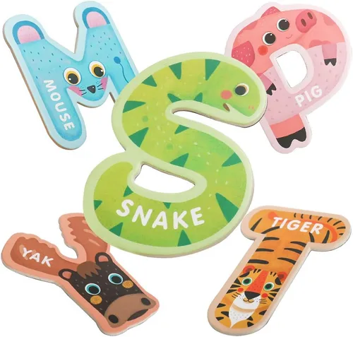 JOCHA ABC Letra Lindos Animales Nevera Jumbo Grandes Imanes del Alfabeto Preescolar Aprendizaje de Ortografía Nevera Magnético Mayúscula Colorido