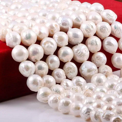 Miniatura 8 de Perlas Barrocas Naturales Irregulares Cultivadas en Agua Dulce Perla Suelta para Elaboración de Collares, Pendientes, Joyería para Mujeres DIY 36 cm