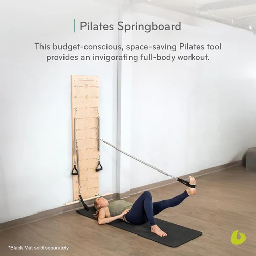 Miniatura 2 de Balanced Body Tabla de Resortes de Pilates con Barra de Empuje, Equipo de Entrenamiento de Pilates Montado en la Pared para Uso en Gimnasio en Casa