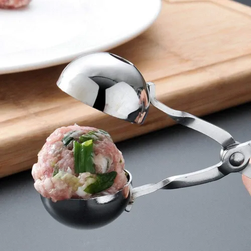 Miniatura 7 de Paquete de 2 pinzas de acero inoxidable para carne, ballers de carne de acero inoxidable, para hacer pasteles, albóndigas, para hacer hielo