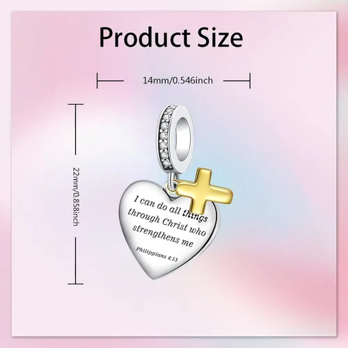 Miniatura 6 de Alstade Dije de cumpleaños de moda con forma de corazón, colgante de plata de ley 925, compatible con pulseras y collar, dije de joyería, regalo