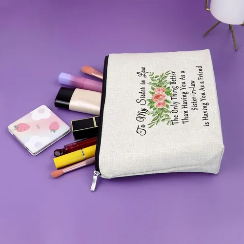 Miniatura 5 de Sazuwu Regalos para cuñada de cuñada, bolsa de maquillaje para cuñada, regalos para cuñada, regalos para el día de la boda, cuñada, regalos