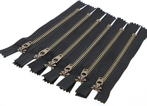 Miniatura 6 de Leekayer 3# Jeans Zipper 4 pulgadas Latón Antiguo Metal Cremallera 3.9 in Cierre Cierre Cremallera 6pcs (Negro-Latón)