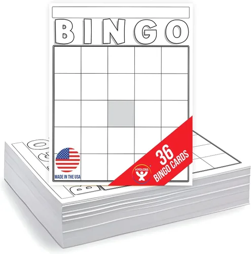 Hygloss Productos Tarjetas de bingo en blanco para escribir - Paquete de 36 hojas de bingo de tamaño grande desechables - Actividades para aulas,