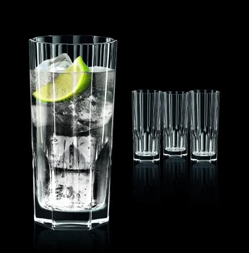 Miniatura 3 de Nachtmann Aspen Collection Highball Vasos, juego de 4, vasos largos para beber, cristalería de 11 onzas de alto, para mezclar bebidas y cócteles