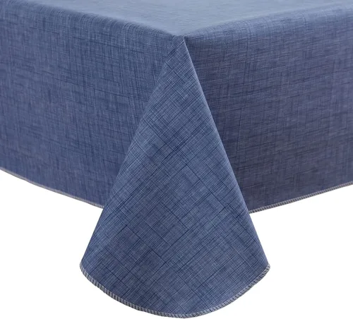 Miniatura 14 de LIBERECOO Mantel de vinilo con reverso de franela, verde hierba, impermeable, resistente a las manchas, mantel fácil de limpiar para vacaciones